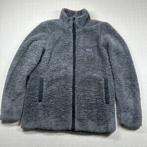 Patagonia Women’s Los Gatos Fleece Jacket Size Small Gray Sherpa Full Zip Coat